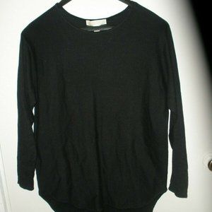 Michael Kors Womens M Black Tunic Knit Sweater